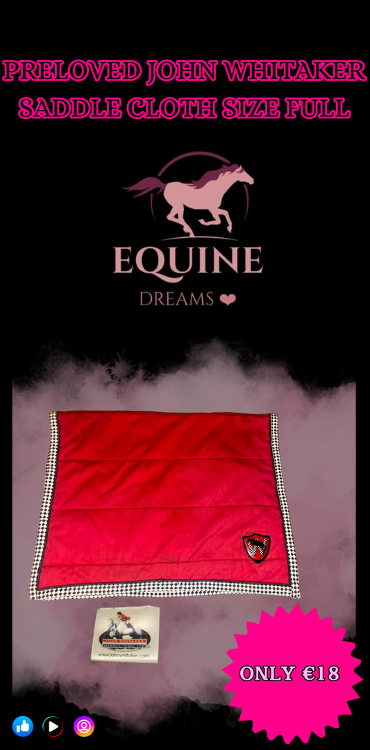 ✨ Stunning Rich Red John Whitaker Saddle Cloth ✨
