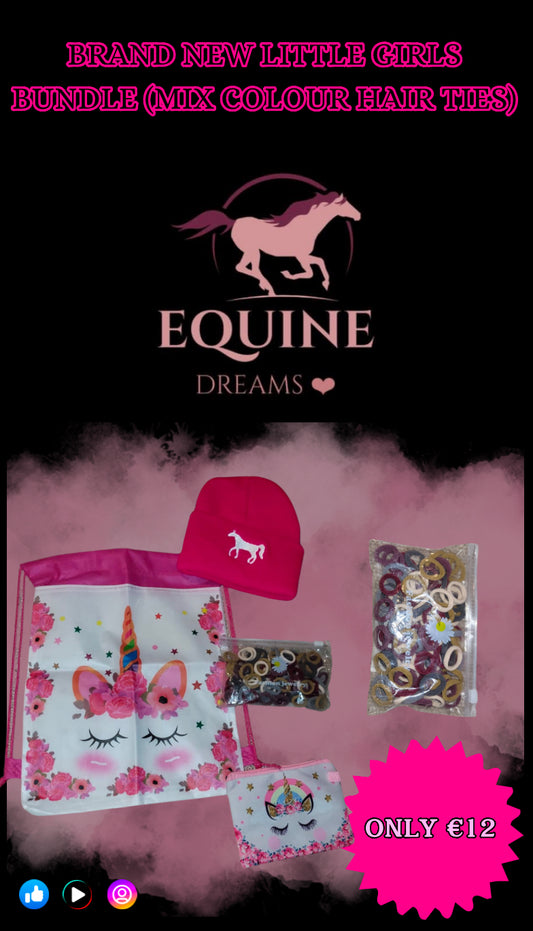✨ Little Girls Unicorn Gift Bundle – Multicolour Hair Tie Edition ✨