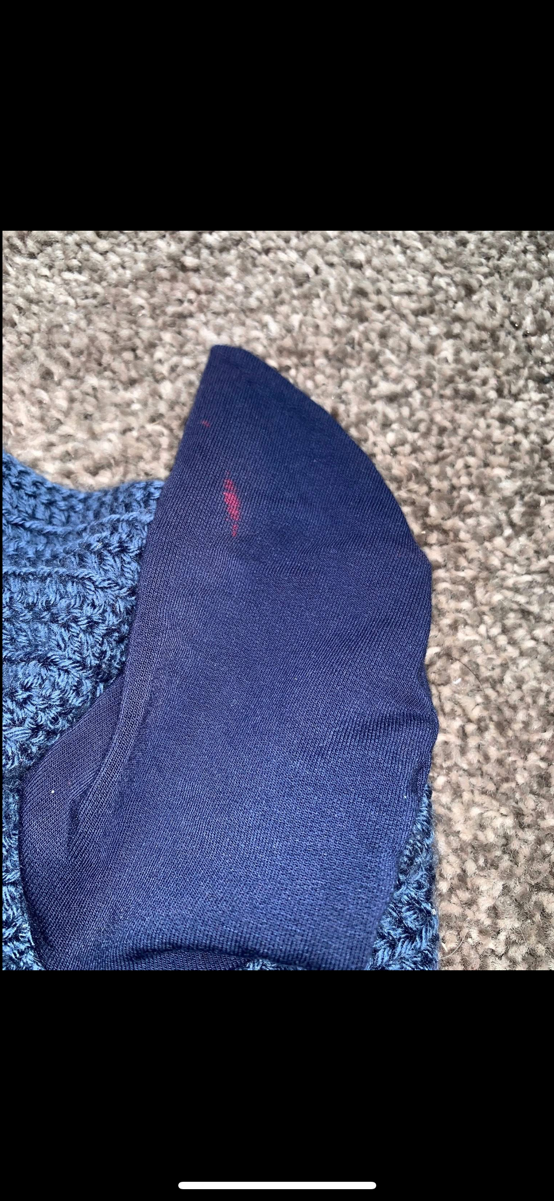 ✨ Beautiful Size Full Blue Ear Bonnet with Sparkle Trim ✨