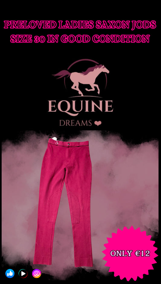 ✨ Preloved Ladies Saxon Jodhpurs – Size 30 ✨