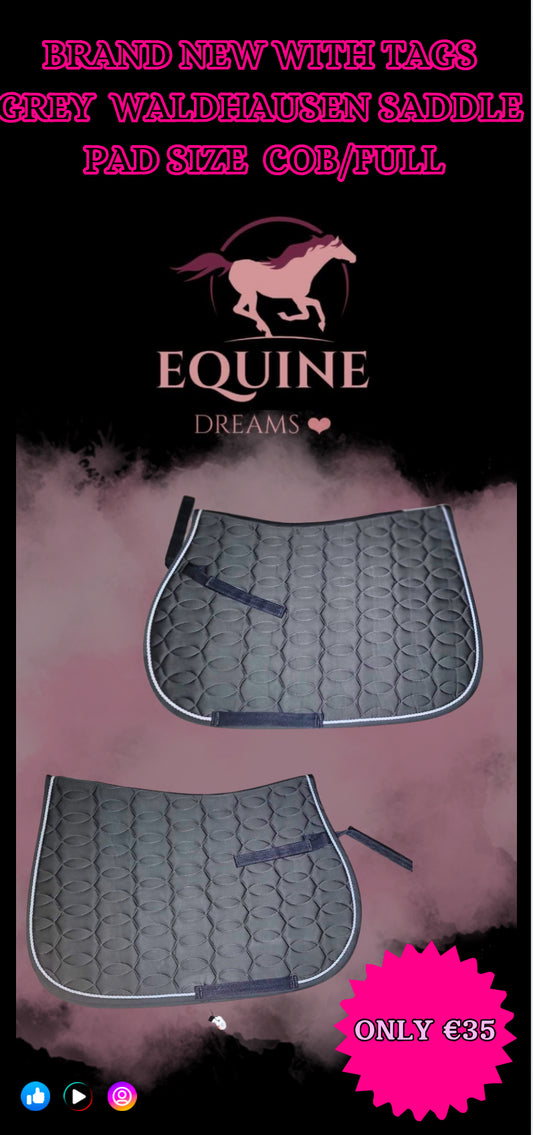 ✨ Brand New with Tags Waldhausen Grey Saddle Pad – Size Cob/Full ✨