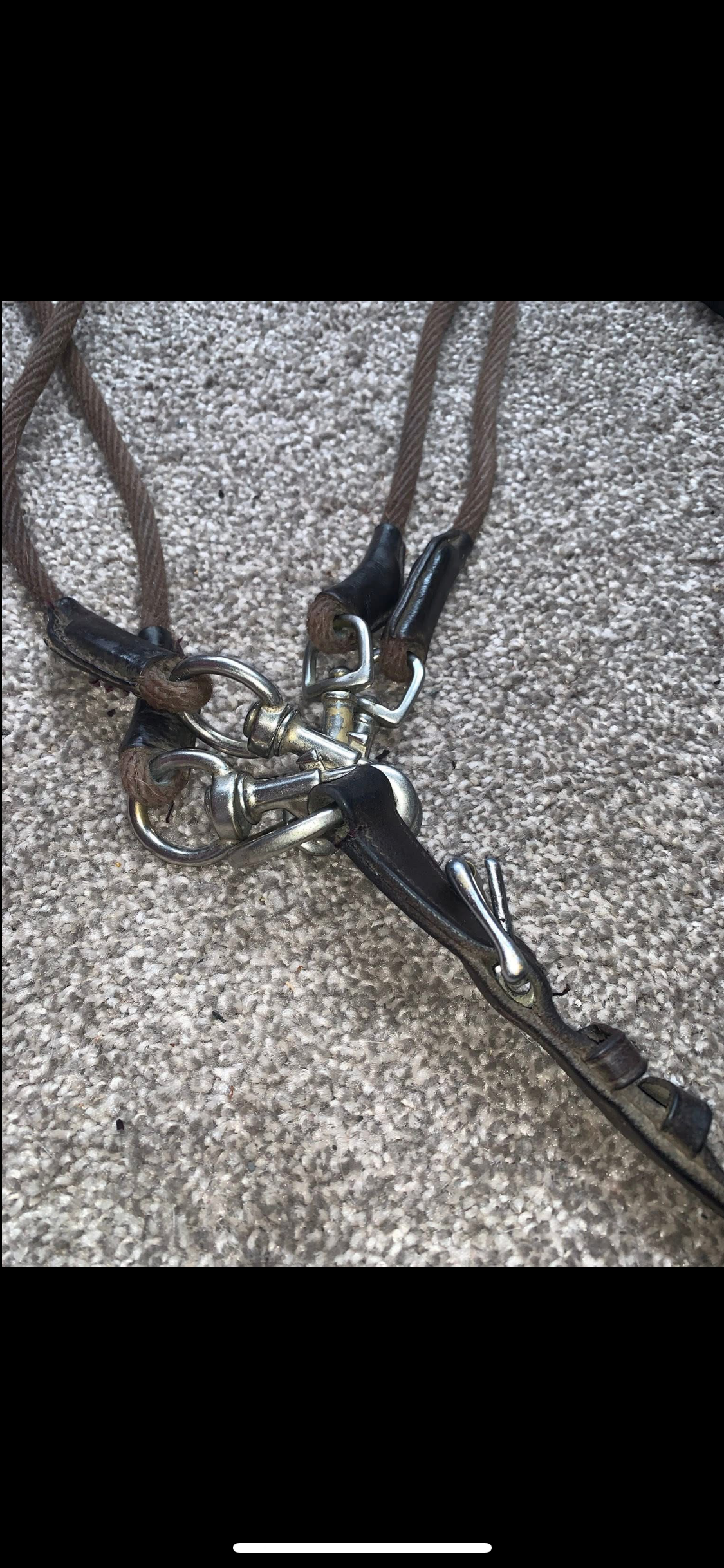✨ Preloved Brown Leather Chambon – Size Pony ✨