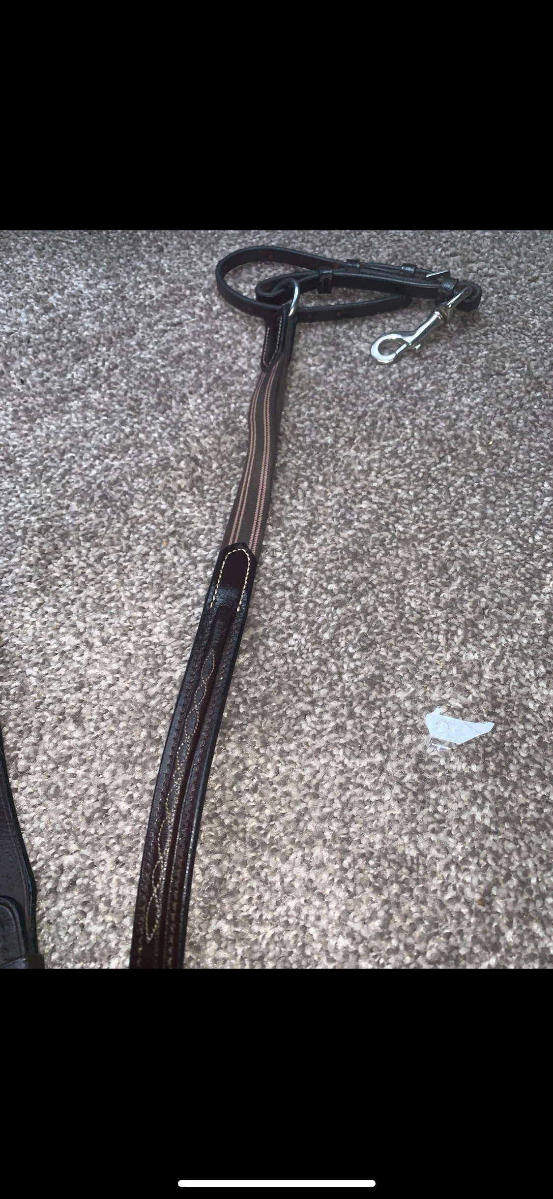 ✨ Preloved Brown Leather 3-Point Breastplate – Size Pony ✨