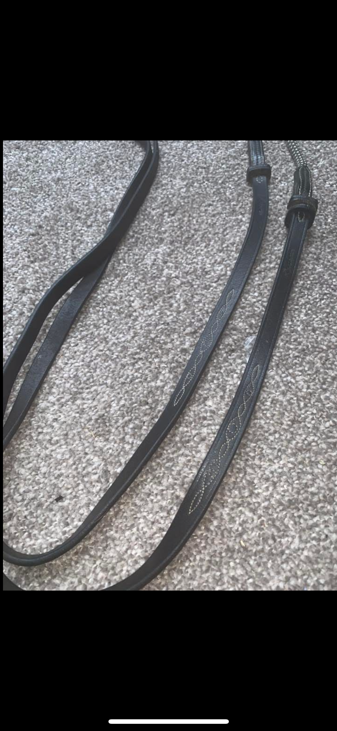 ✨ Preloved Brown Leather Draw Reins – Size Full ✨