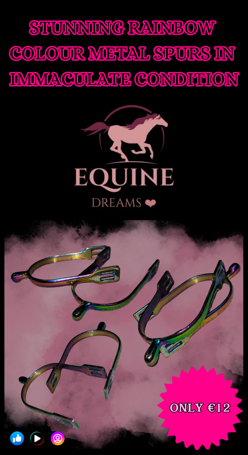 ✨ Beautiful Rainbow Coloured Metal Spurs ✨