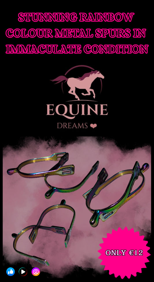โจ Beautiful Rainbow Coloured Metal Spurs โจ
