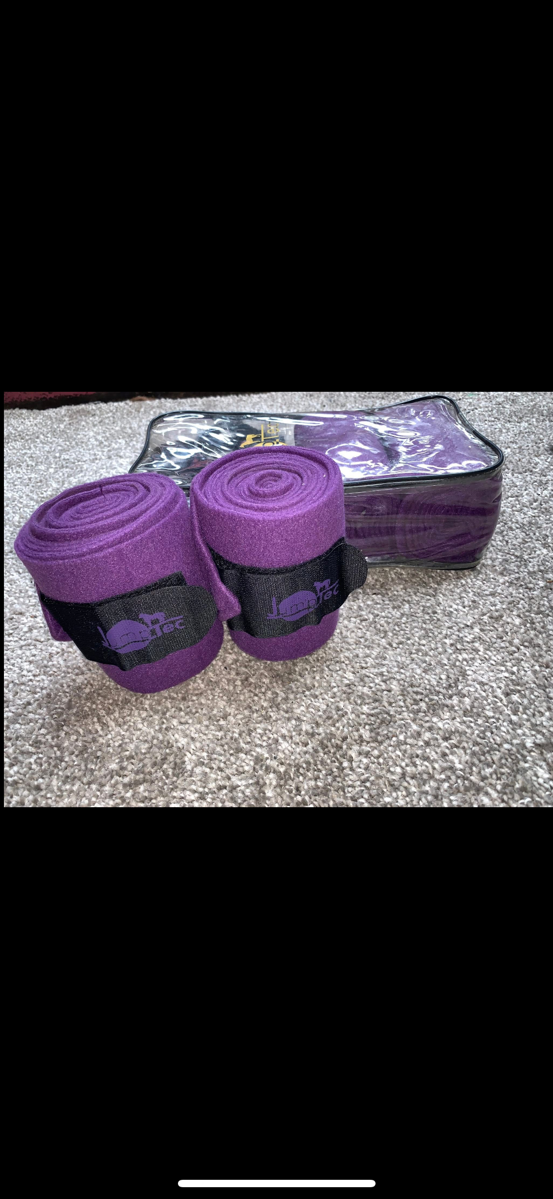 💜 Preloved Jumptech Fleece Bandages – Full Set of 4 (Purple)