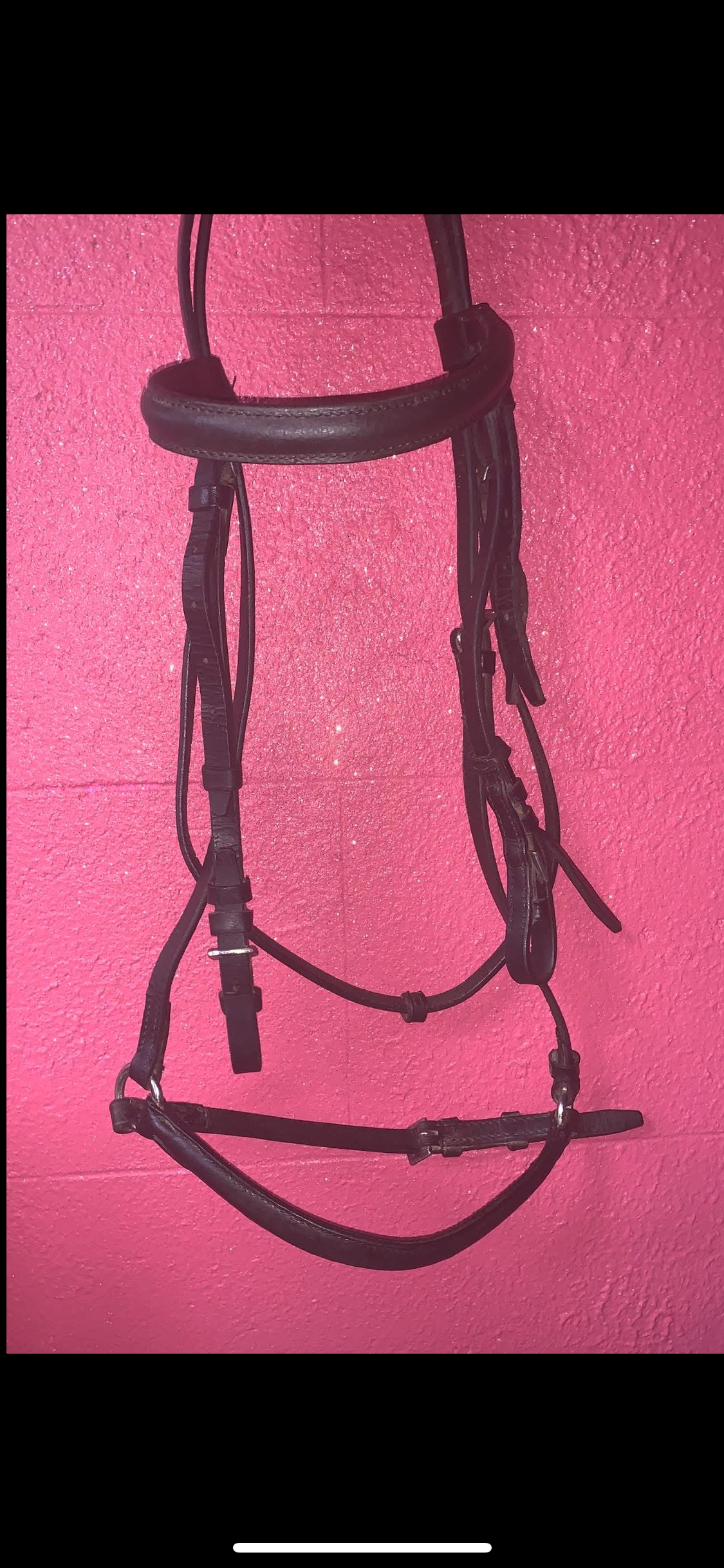 ✨ Preloved Black Leather Bridle – Size Full ✨