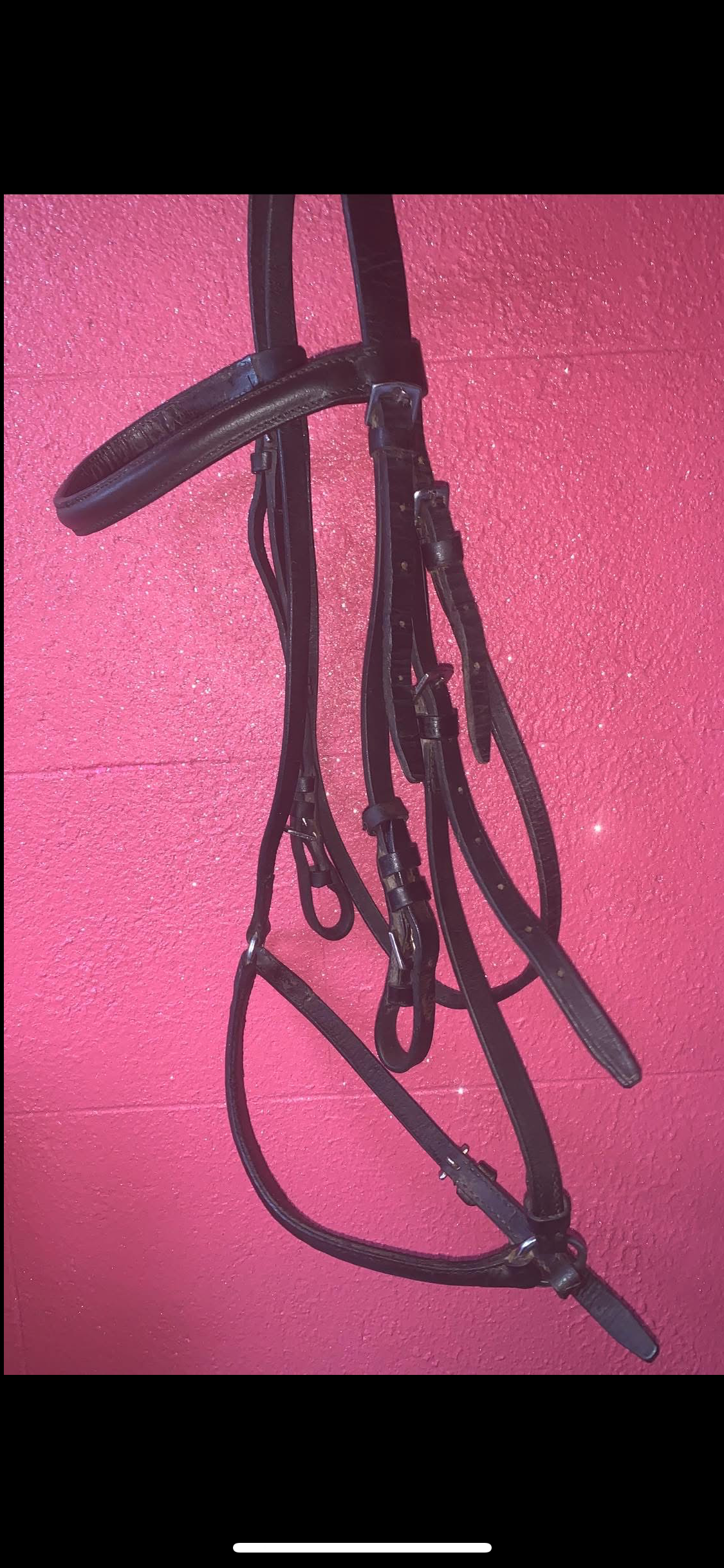 ✨ Preloved Black Leather Bridle – Size Full ✨