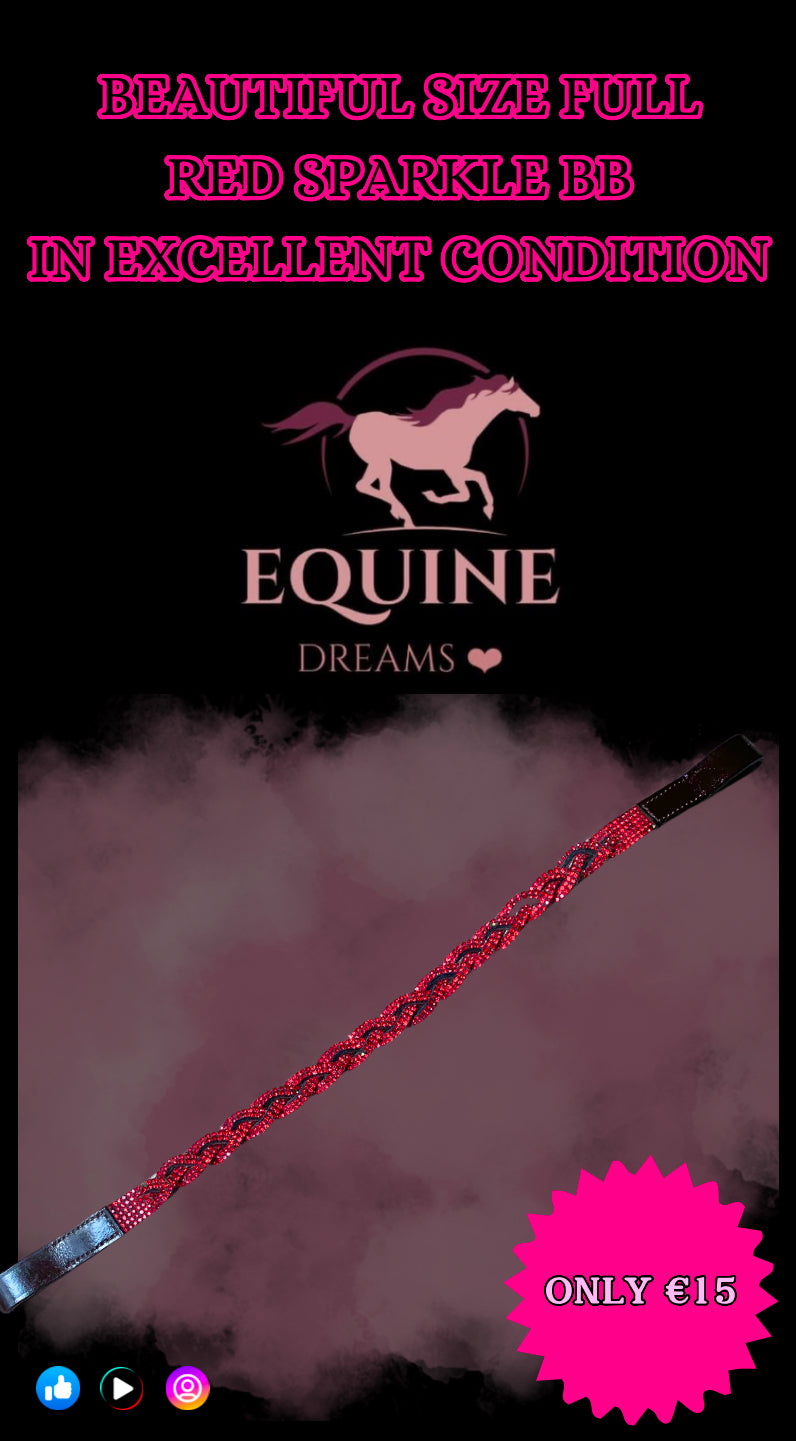 ✨ Stunning Size Full Red Sparkle Browband ✨
