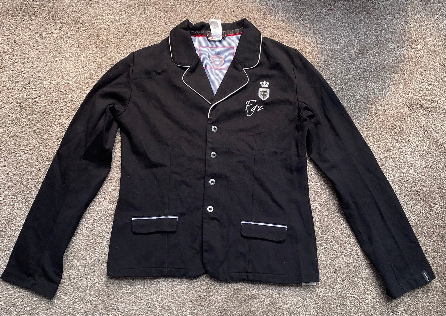 ✨ Beautiful Kids Black Cotton Show Jacket – Size 14yrs ✨