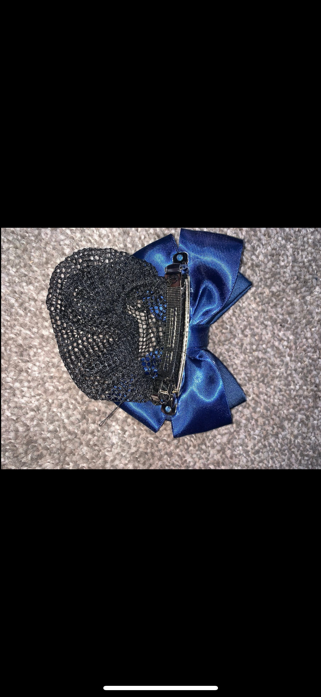 ๐ Brand New Hair Bow Clips with Hair Nets โ Rhinestone Design ๐