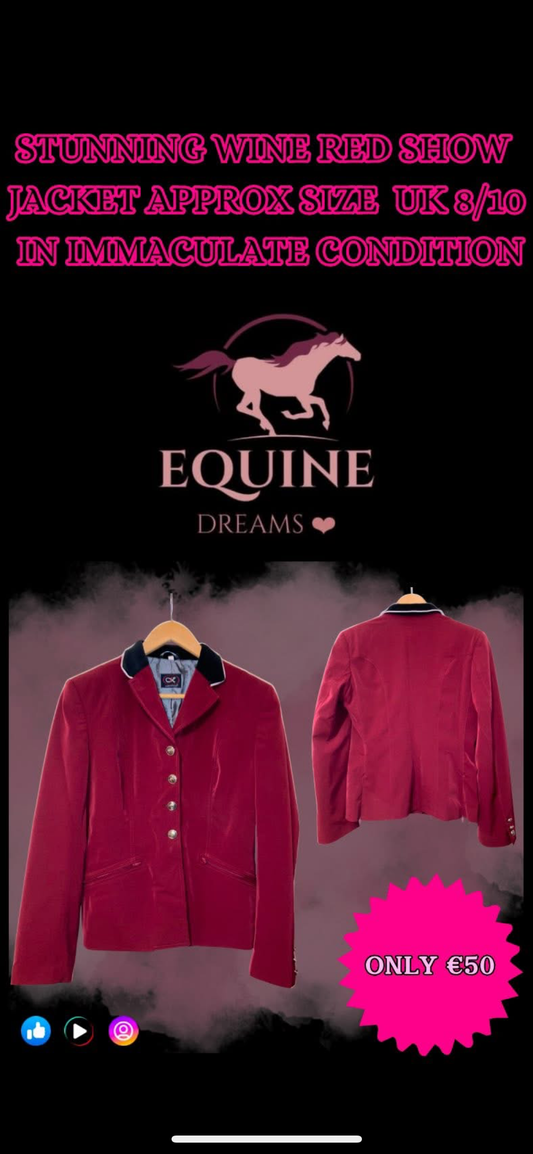 ✨ Stunning Wine Red Ladies Show Jacket ✨