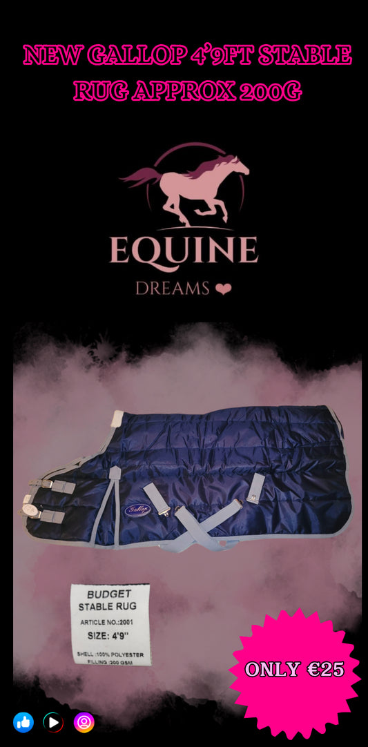 โจ Brand New with Tags Gallop 200g Stable Rug โ Size 4โ9โ โจ