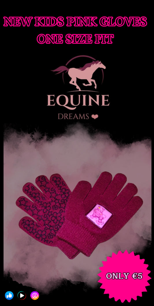 ✨ New Kids Pink Gloves with Rubber Grips ✨