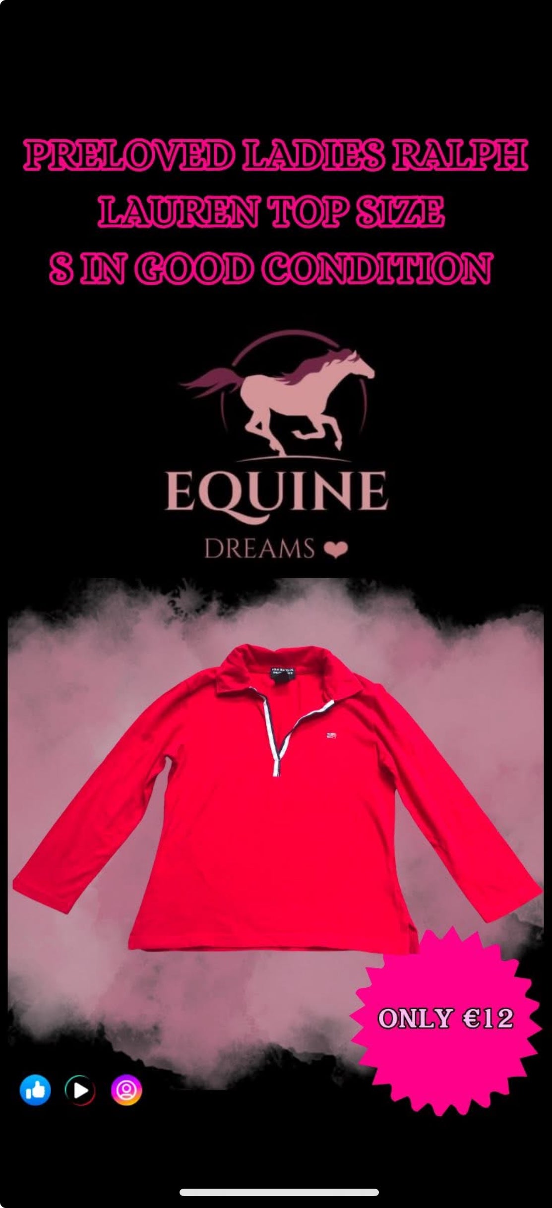 🧥 Preloved Ladies Rich Red Ralph Lauren Jumper 🧥