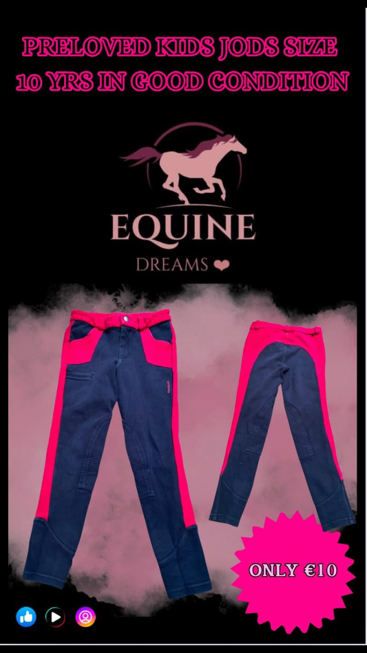 ✨ Preloved Kids Navy & Pink Jods – Size 10yrs ✨