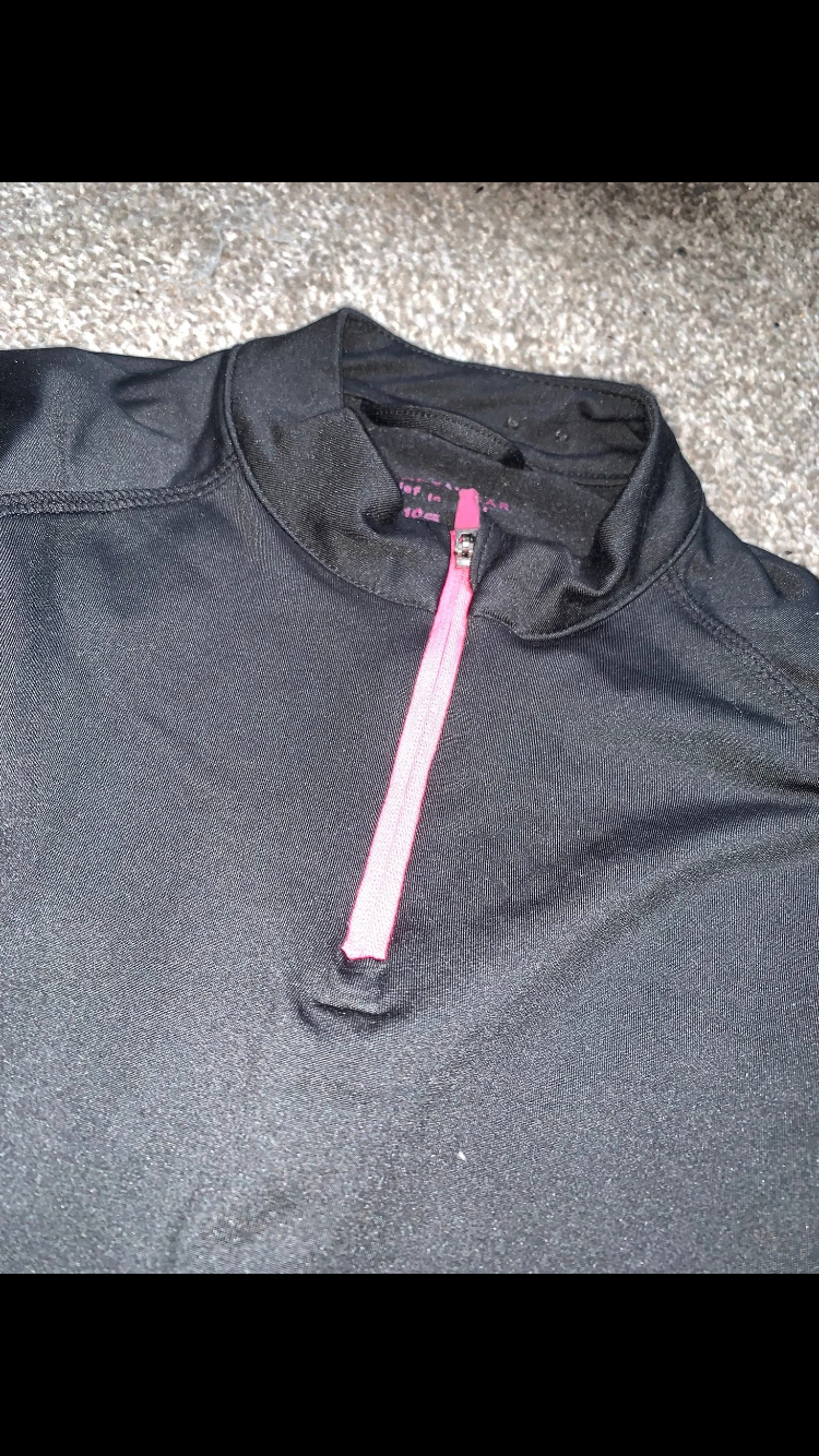 ๐ Preloved Kids Black Lycra Sports Jumper โ Size 9/10yrs ๐