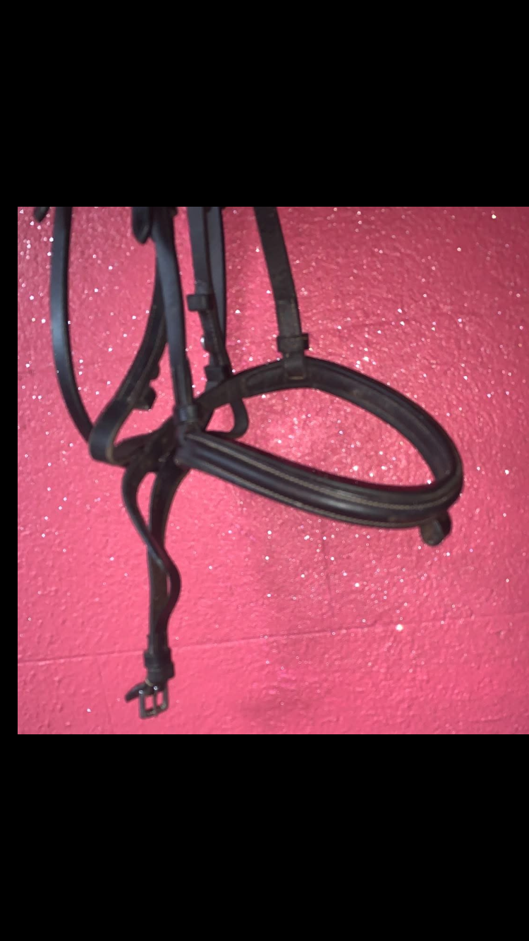 ๐ด Preloved Black Leather Norton Bridle โ Size Full ๐ด