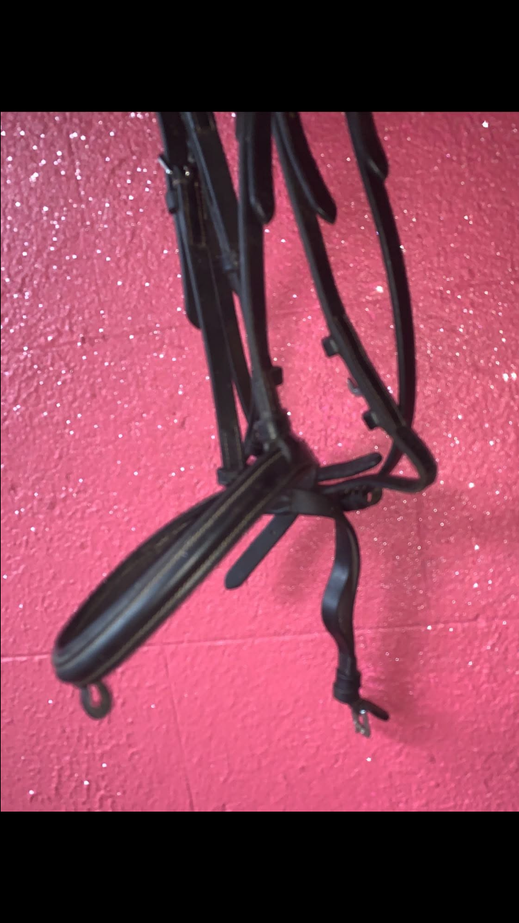 ๐ด Preloved Black Leather Norton Bridle โ Size Full ๐ด