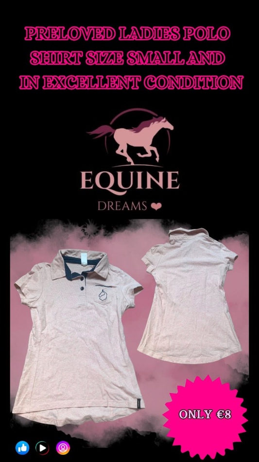 ๐ธ Preloved Ladies Light Pink Polo Shirt โ Size Small ๐ธ