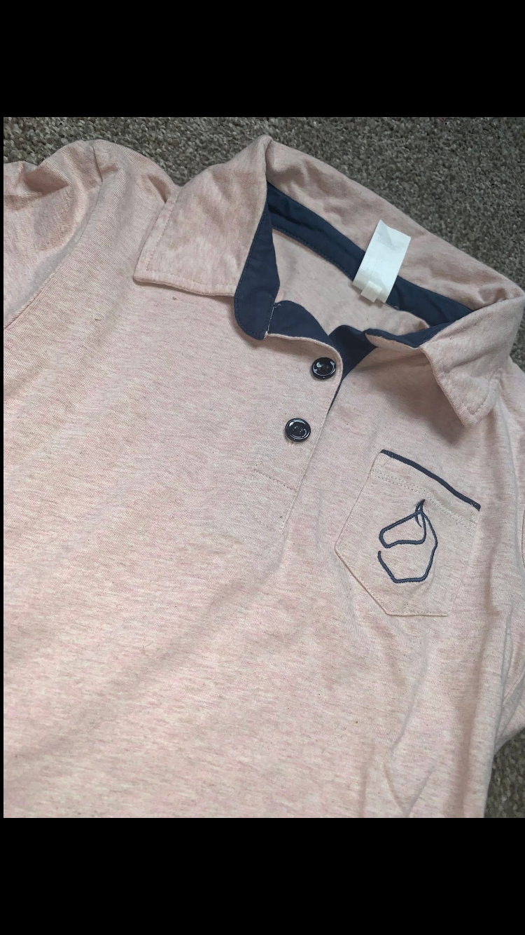 ๐ธ Preloved Ladies Light Pink Polo Shirt โ Size Small ๐ธ