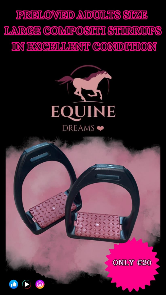 ๐ท Preloved but Like New Wine Compositi Stirrups โ Adults Large ๐ท