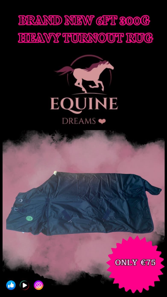 ๐ Brand New 6ft 300g Heavy Turnout Rug โ Navy ๐