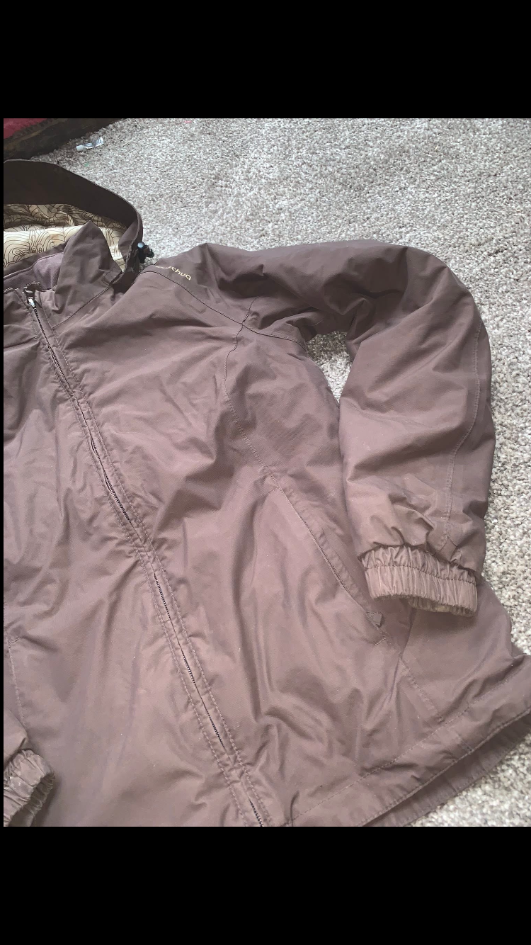 ๐ค Preloved Ladies Brown Waterproof Yard Jacket โ Size XS (Approx. UK8) ๐ค