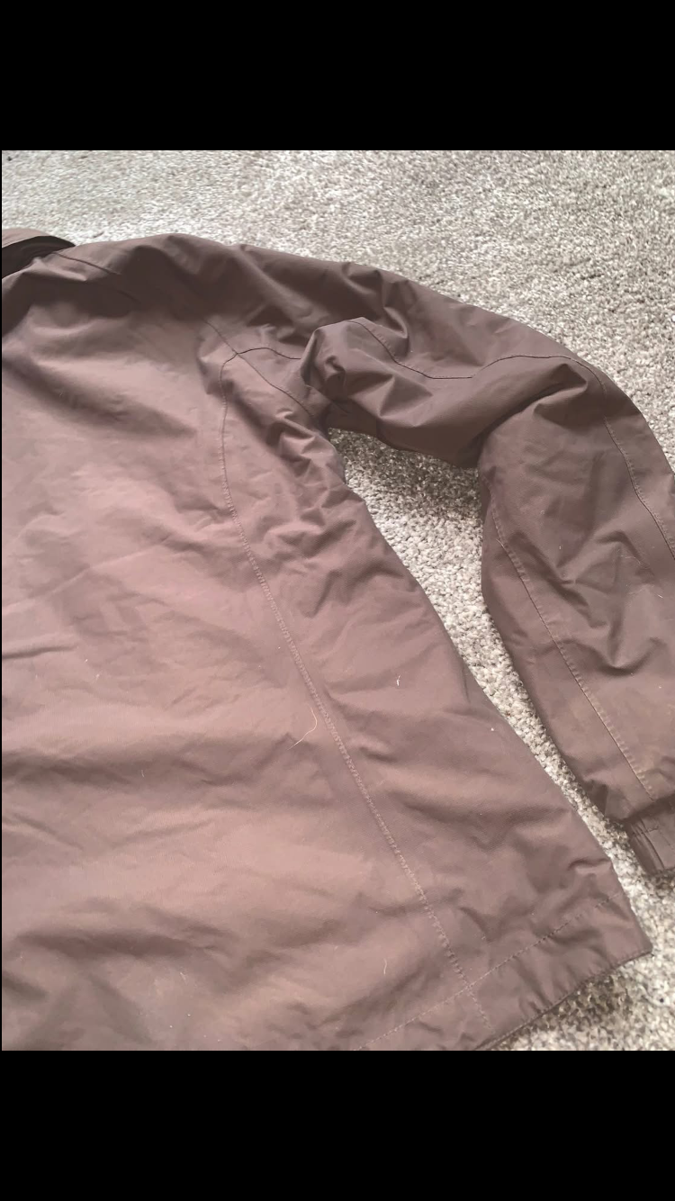 ๐ค Preloved Ladies Brown Waterproof Yard Jacket โ Size XS (Approx. UK8) ๐ค