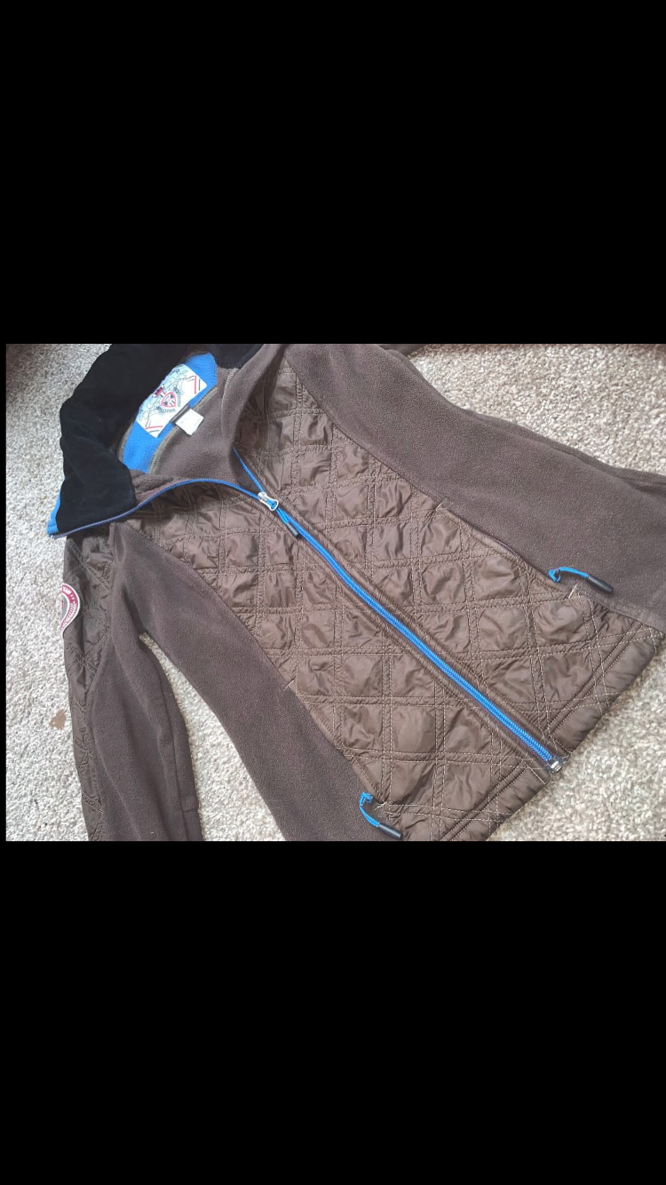 🧥 Preloved Ladies Brown Fleece Jacket – Size XS (Approx. UK6/8) 🧥