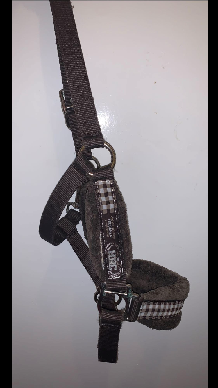 🤎 Preloved Brown Size Cob Semi-Wool Headcollar 🤎