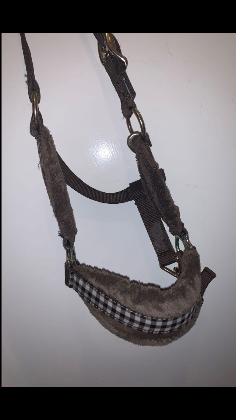 🤎 Preloved Brown Size Cob Semi-Wool Headcollar 🤎