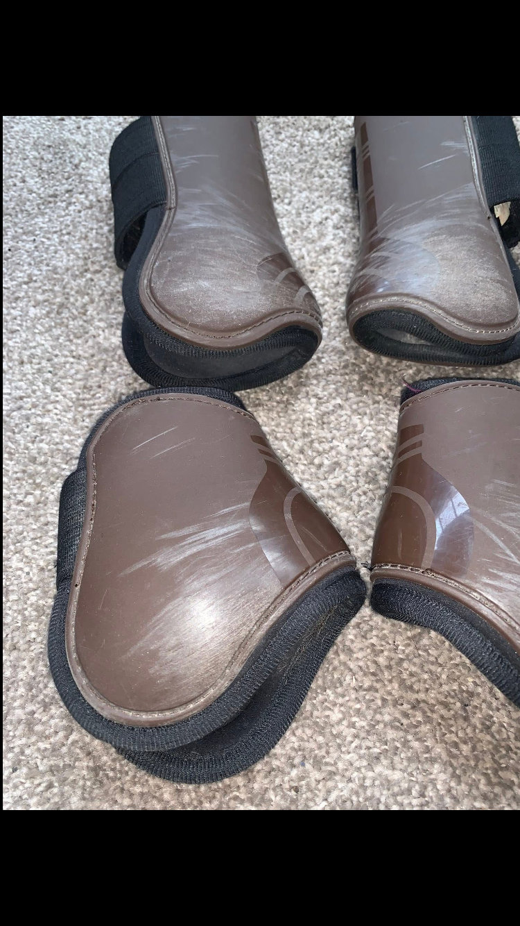 🦵 Preloved Brown Tendon & Fetlock Boots – Size Full 🦵