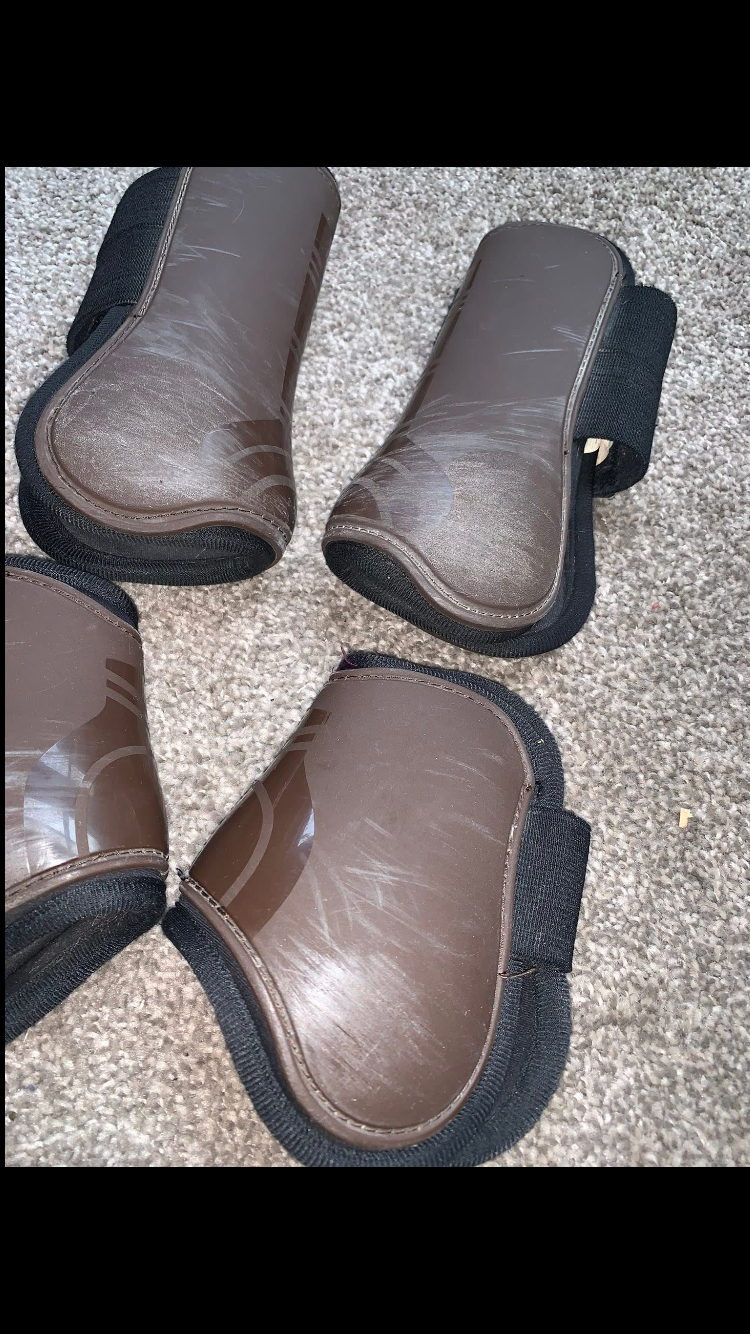 🦵 Preloved Brown Tendon & Fetlock Boots – Size Full 🦵