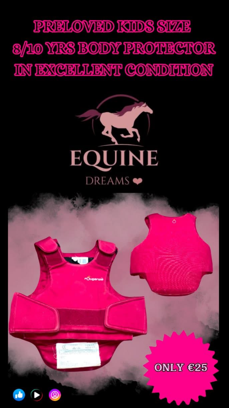 ๐ก Preloved Kids Body Protector โ Pink, Size 8/10yrs ๐ก
