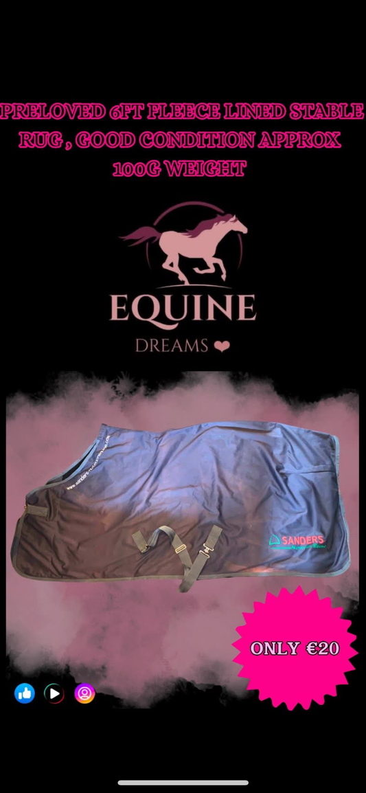 โจ Preloved 6ft Stable Rug with Fleece Liner โจ