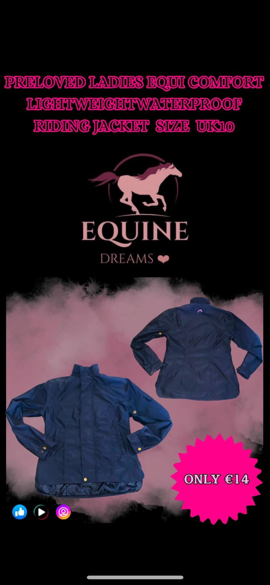 ✨ Preloved FFE EquiComfort Waterproof Riding Jacket – Approx. UK10 ✨