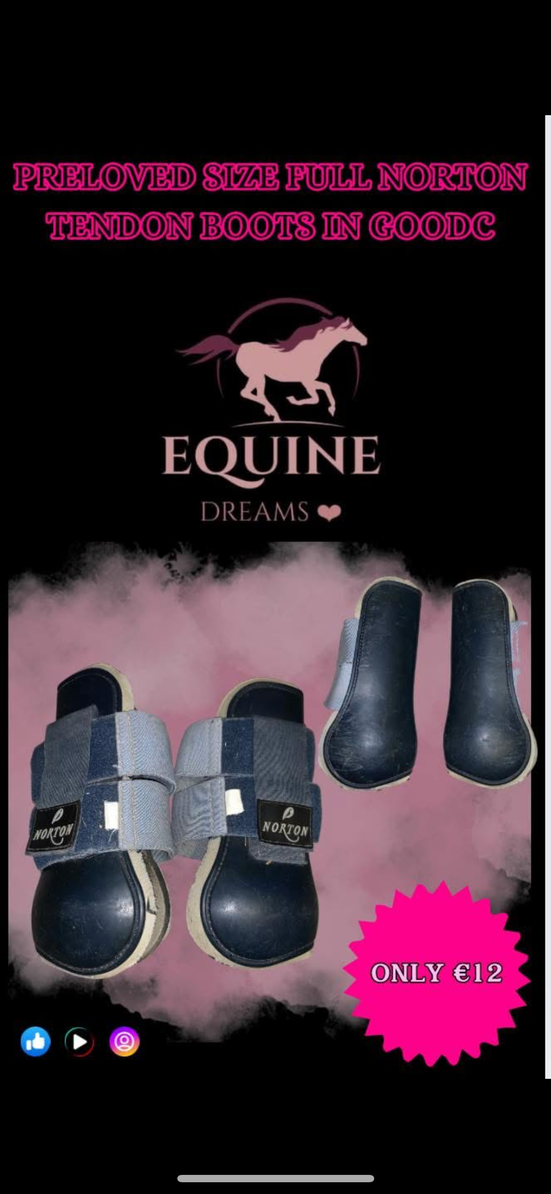 ๐ค๐ด Preloved Norton Tendon Boots โ Size Full ๐ด๐ค