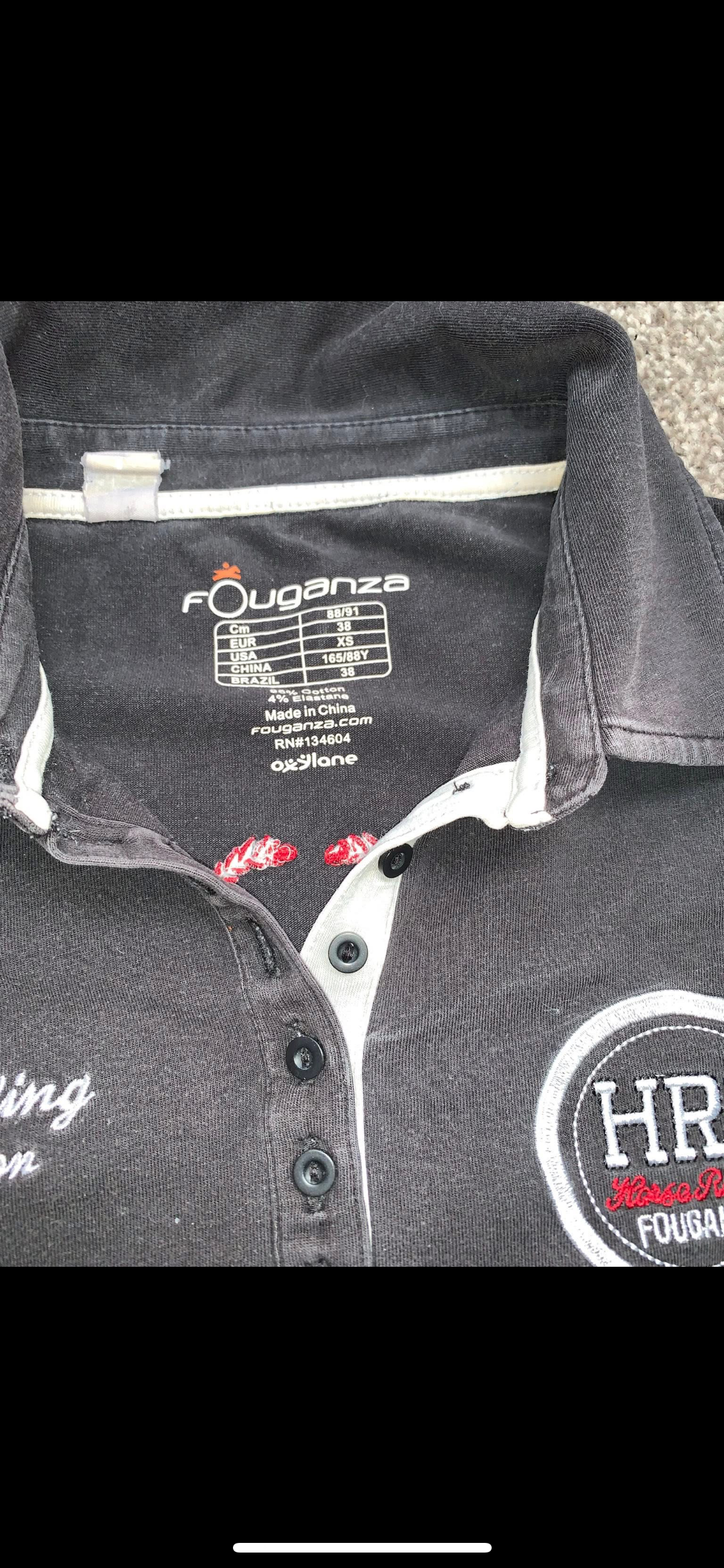 ✨ Preloved Ladies Fouganza Polo Shirt – Approx. Size UK8 ✨