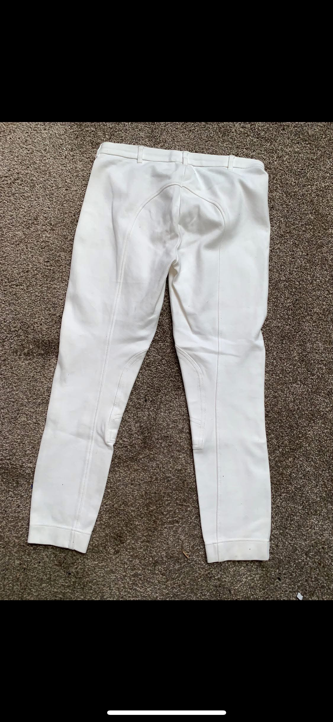 ✨ Preloved Ladies White Saddlehuggers Jods – Size 32” ✨