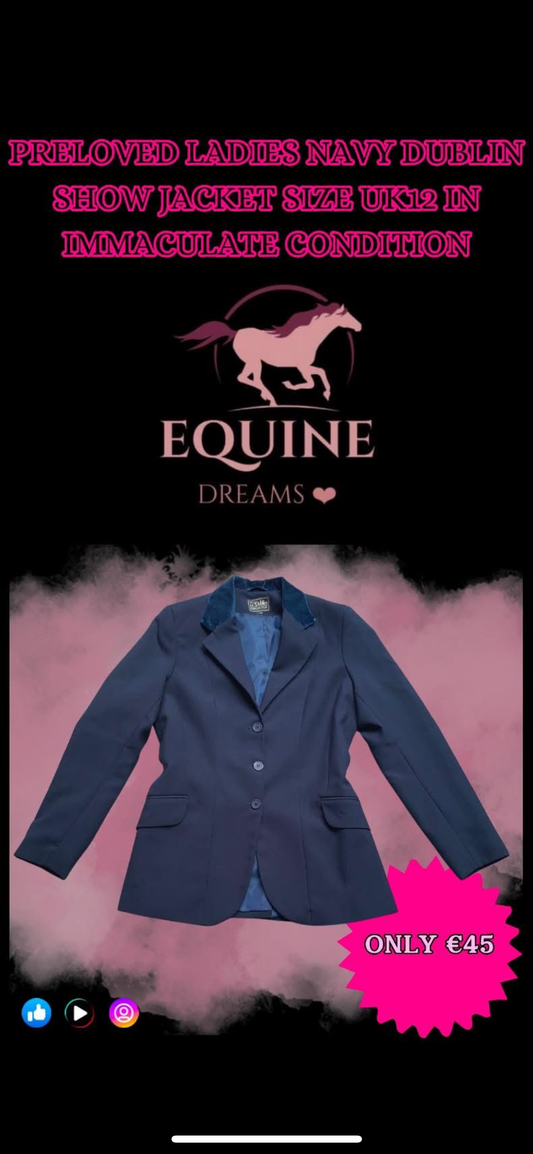 โจ Preloved Ladies Dublin Show Jacket โ UK12 โจ