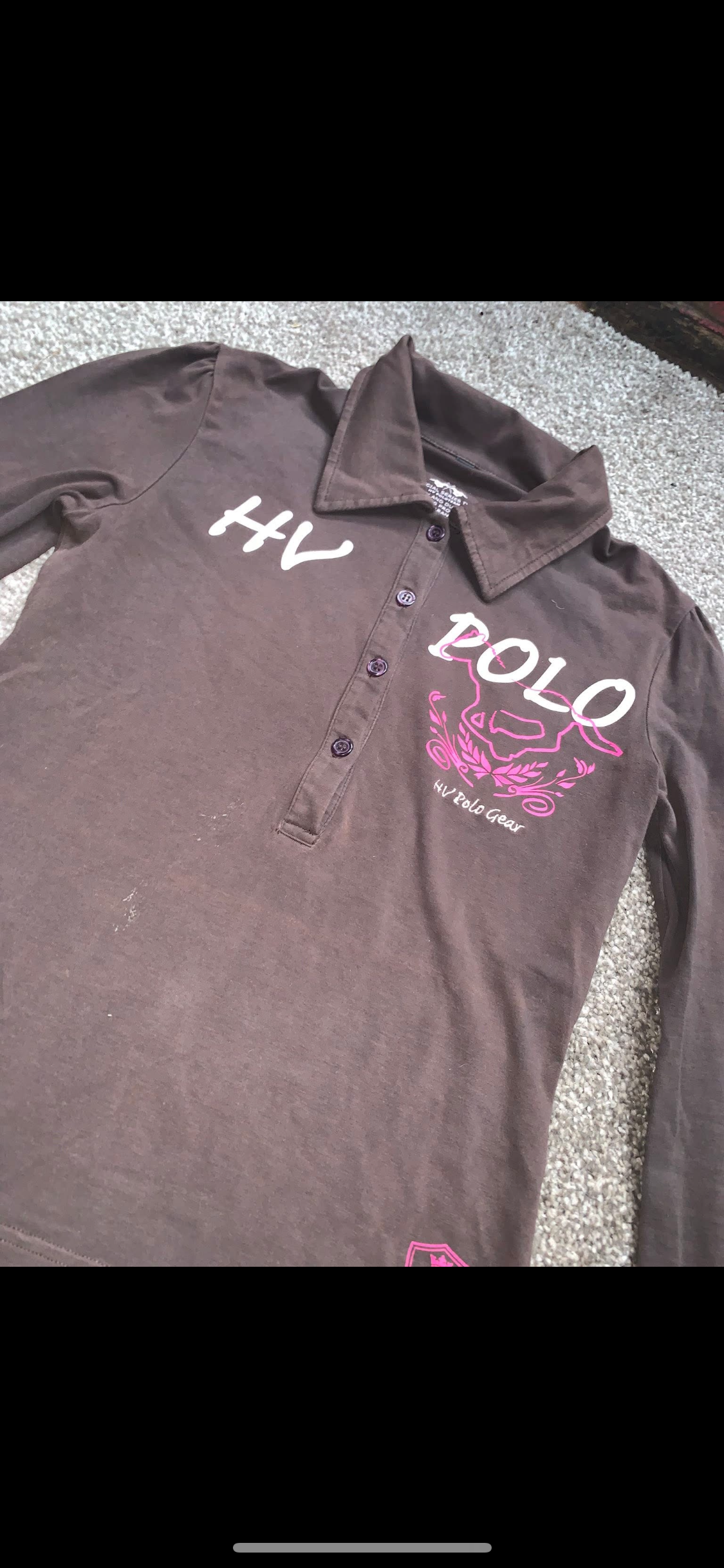 ๐ Preloved Ladies Long-Sleeved Polo Shirt โ Size XS ๐