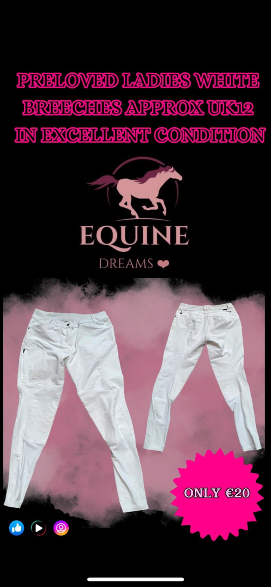 ๐ค Preloved Ladies White Breeches โ Approx. UK12 ๐ค