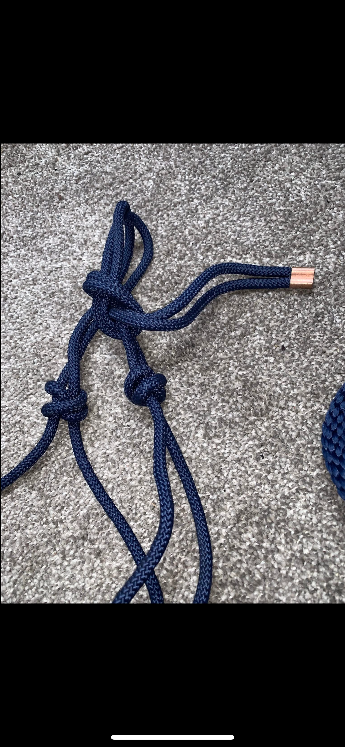 ๐โจ Preloved Navy & Rose Gold Rope Headcollar + Leadrope Set โจ๐
