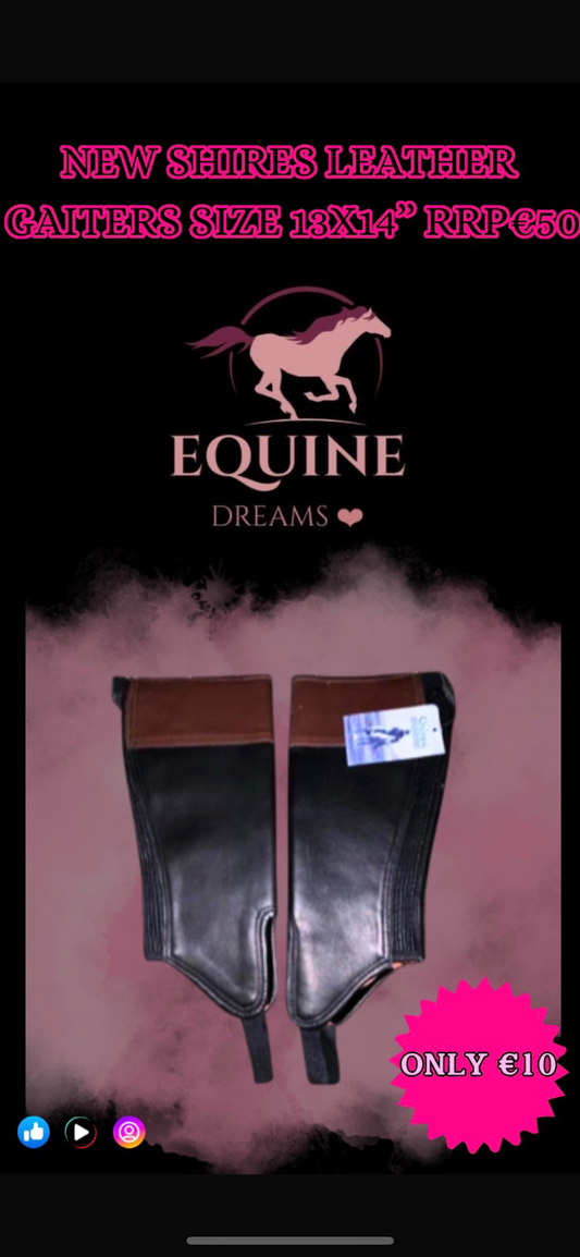 ✨ New Shires Leather Gaiters RRP €50 ✨