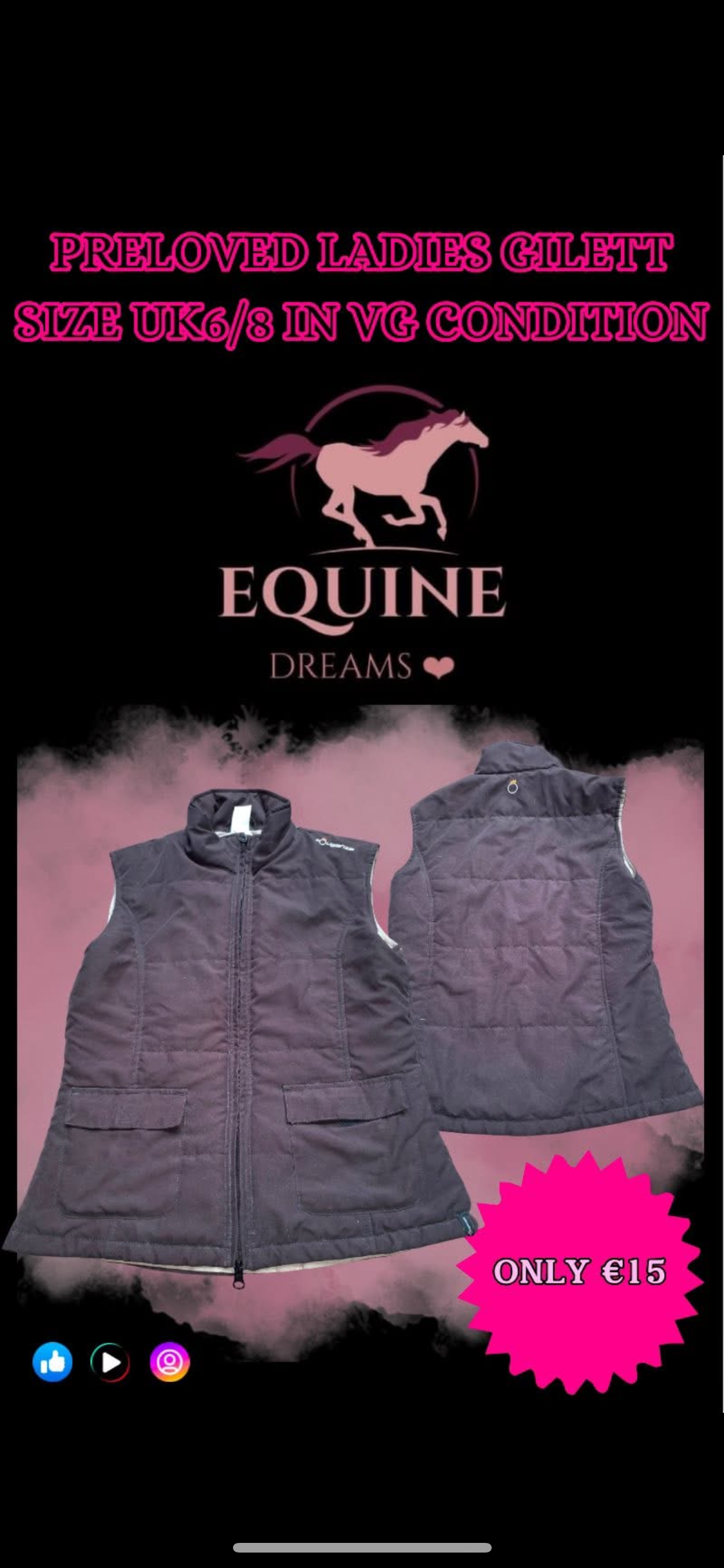 🧥 Preloved Ladies Gilet – Size UK 6/8 🧥