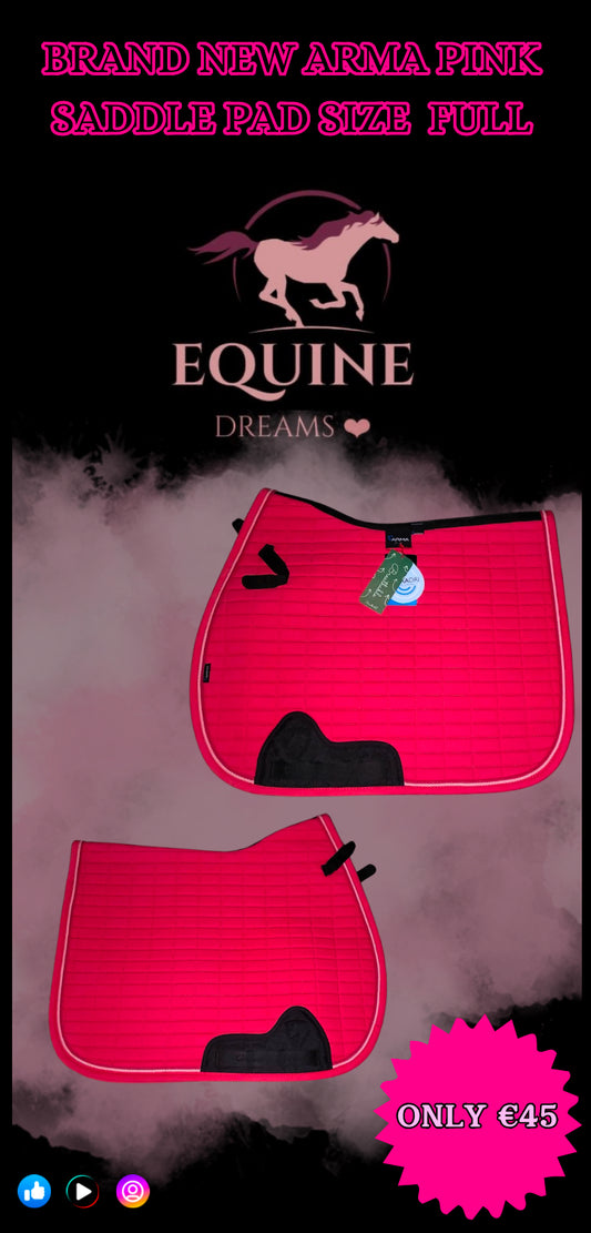 ✨ Brand New with Tags ARMA Pink Saddle Pad – Size Full ✨