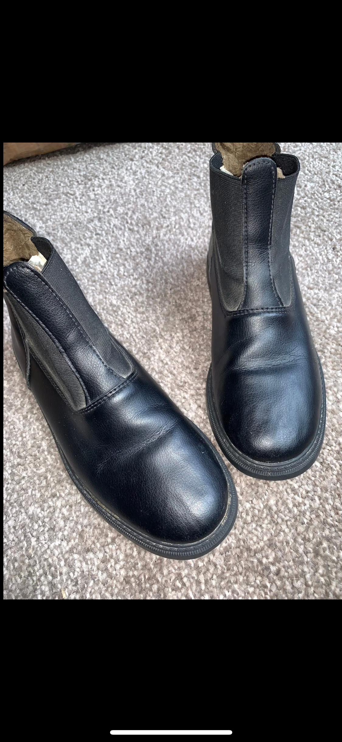 ✨ Preloved Leather Fleece-Lined Jodhpur Boots – Size UK3 ✨