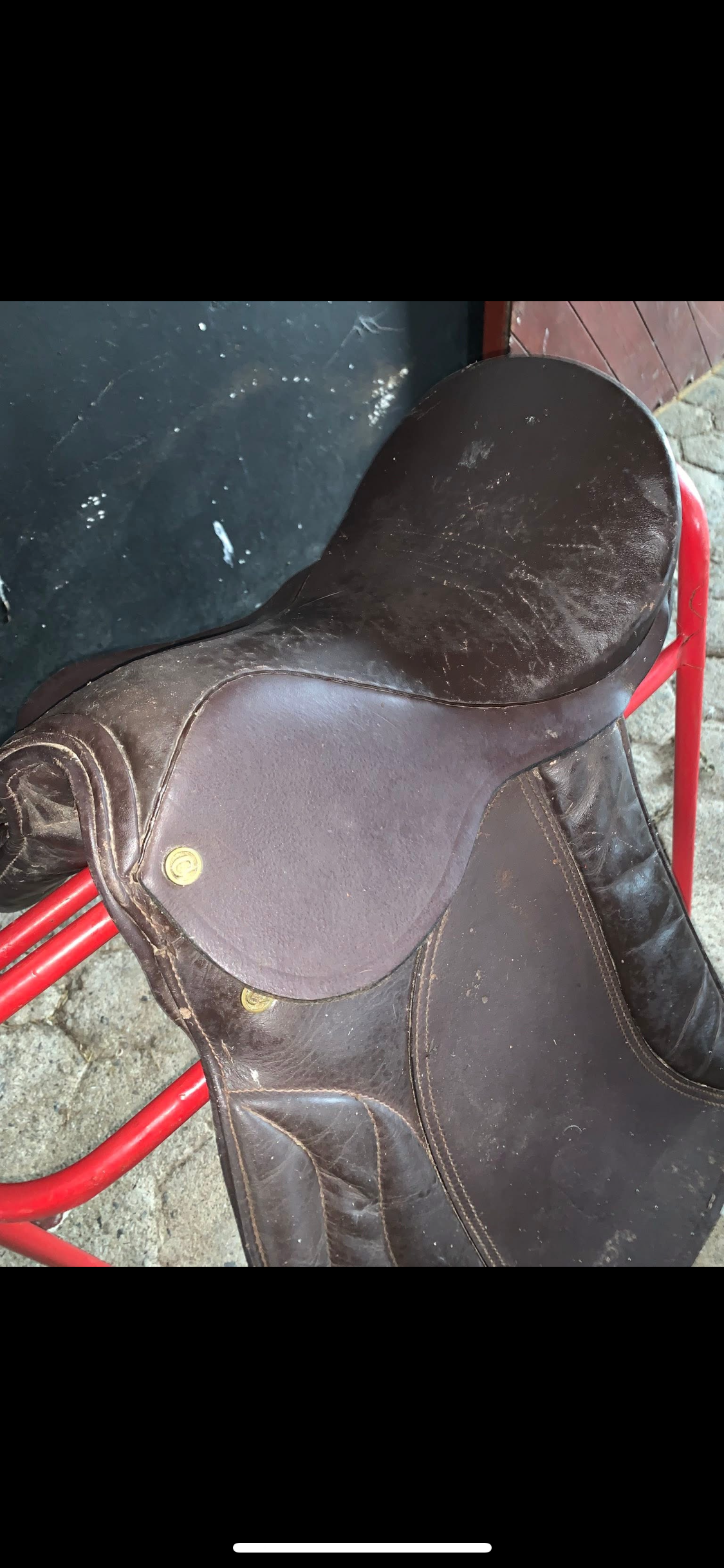🤎🐴 Preloved Brown Synthetic Pony Saddle – 14” 🐴🤎
